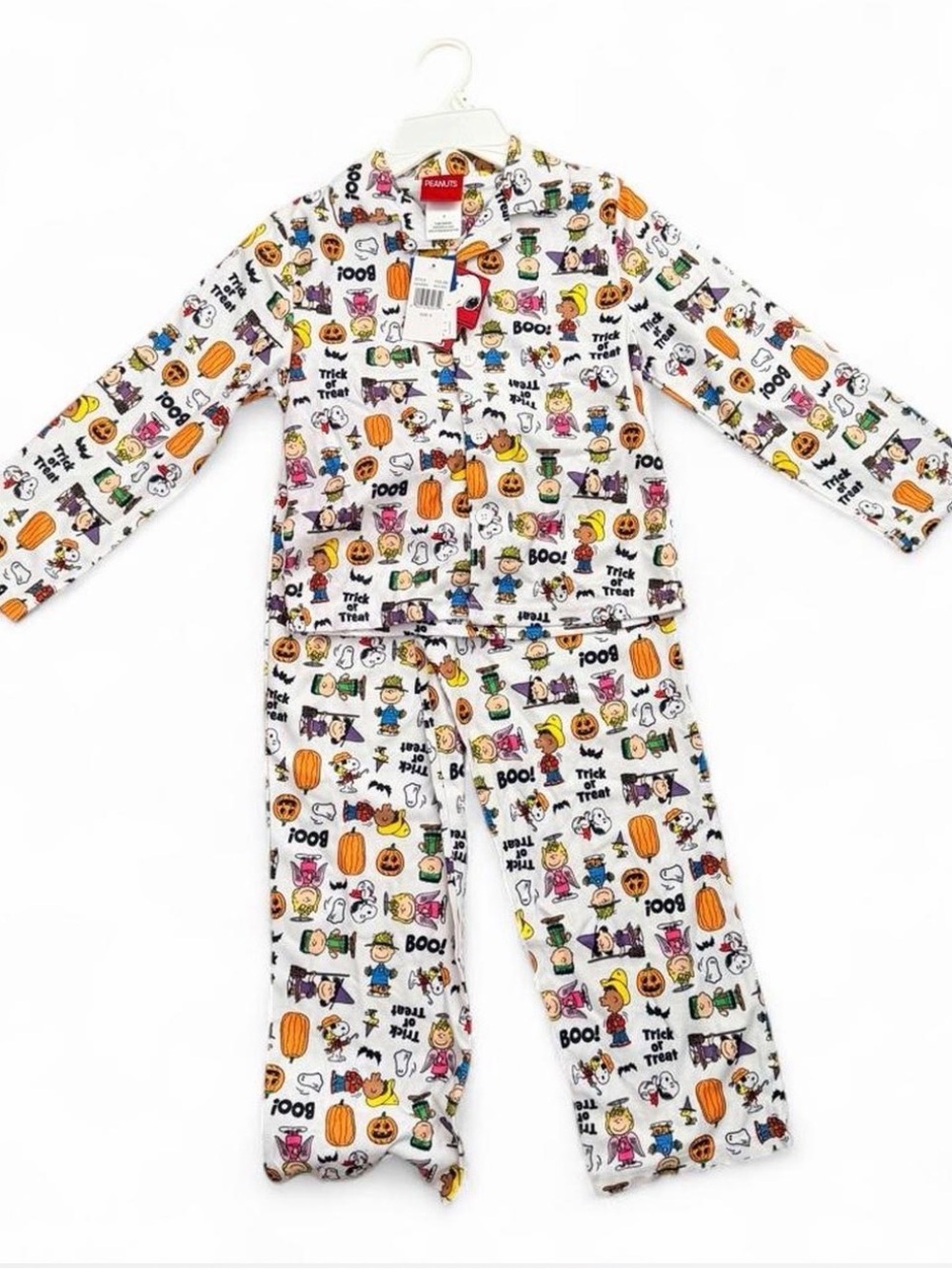 Peanuts Halloween Kids Pajama Set - White with Multi-Color Print
